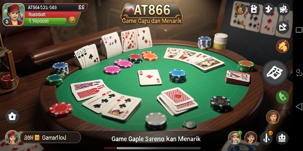Tampilan menarik dari gameplay Gaple dalam AT866.