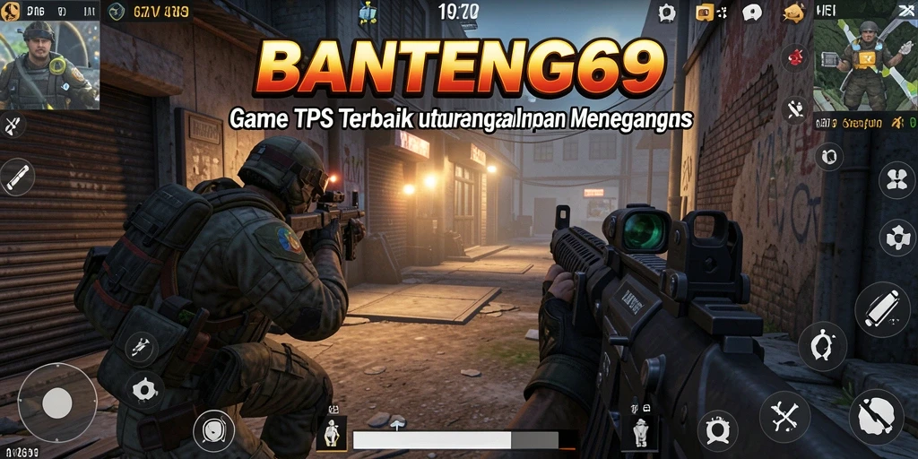 Screenshot BANTENG69 menampilkan aksi seru dalam gameplay TPS.
