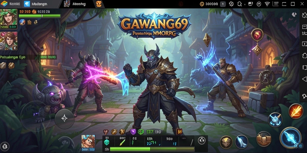 Tangkapan layar menampilkan aksi seru dalam <strong>GAWANG69</strong> di dunia MMORPG.