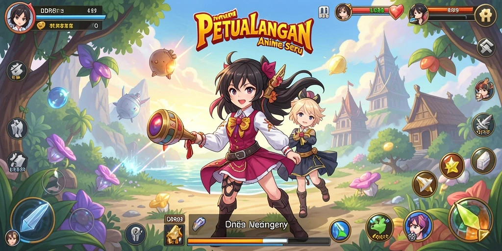 Tampilan menarik dari gameplay IDR89 yang menggambarkan petualangan Anime.