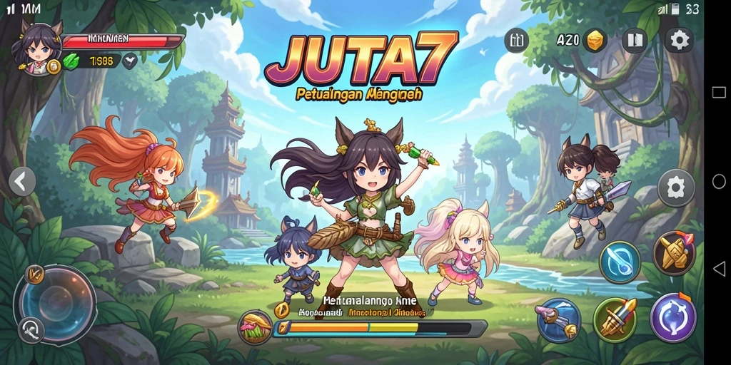Gameplay seru di dunia anime yang memukau.