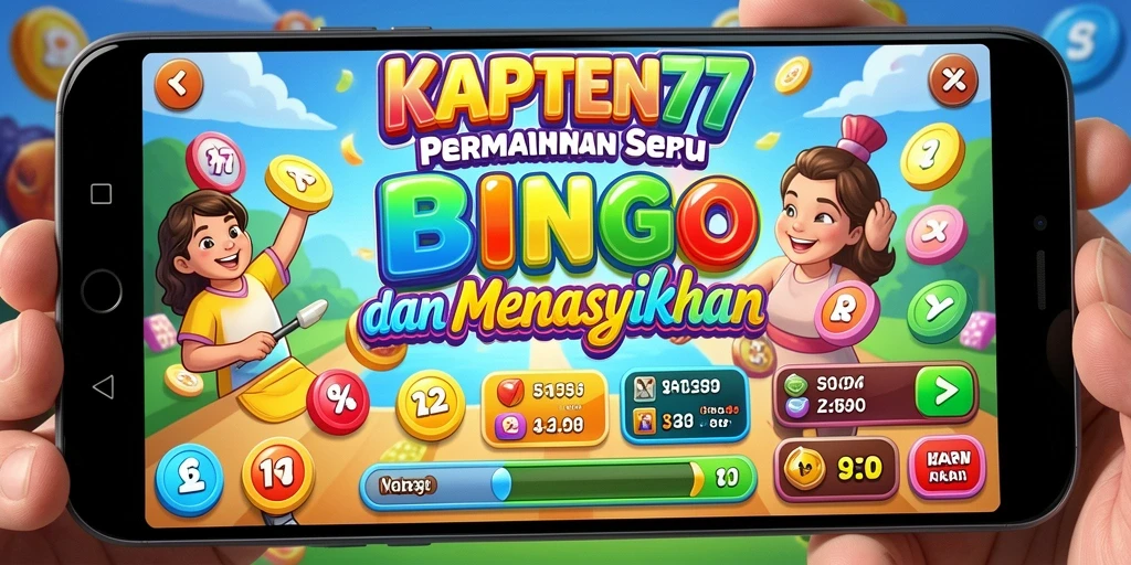 Tampilan gameplay KAPTEN77 yang menarik dengan antarmuka bingo.