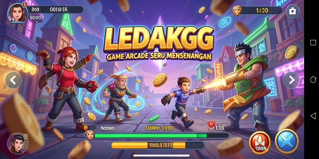 Tampilan menarik dalam permainan LEDAKGG yang menggambarkan aksi dalam kategori Arcade.