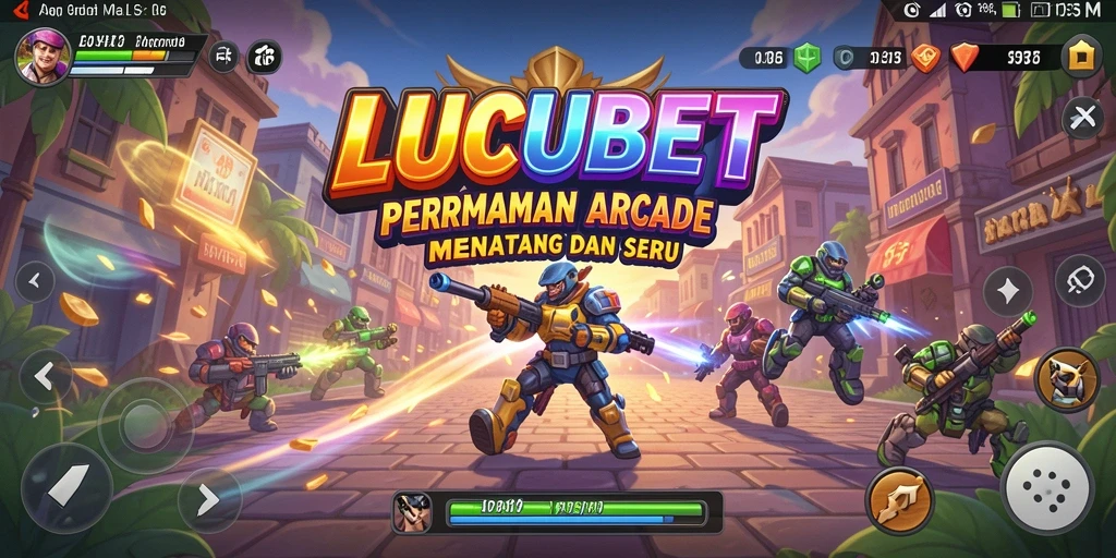 Tangkapan layar dari gameplay LUCUBET yang penuh aksi arcade.