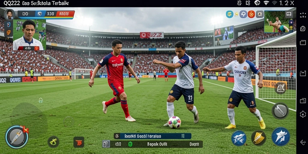 Gameplay menarik QQ222 dengan aksi sepak bola kompetitif.
