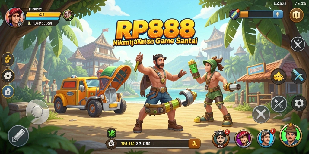 Tampilan gameplay <strong>RP888</strong> yang penuh warna dan menyenangkan.