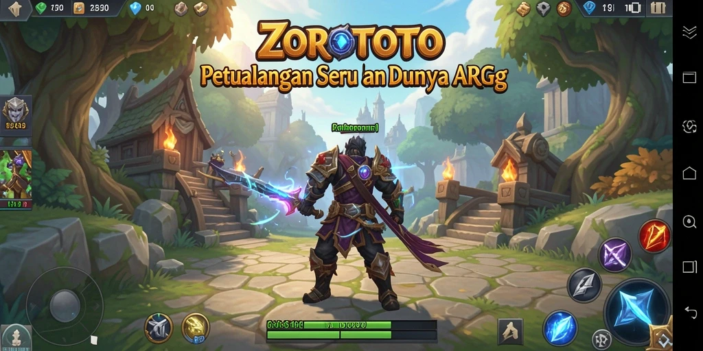 Screenshot gameplay ZOROTOTO dengan pertarungan seru dan grafik menawan.